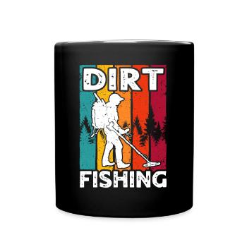 Dirt Fishing Detectorists - Full Colour Mug - black - Front