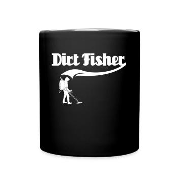 Dirt Fishing Metal Detector Probes - Full Colour Mug - black - Front