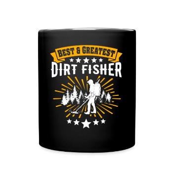 Dirt Fishing - Full Colour Mug - black - Front