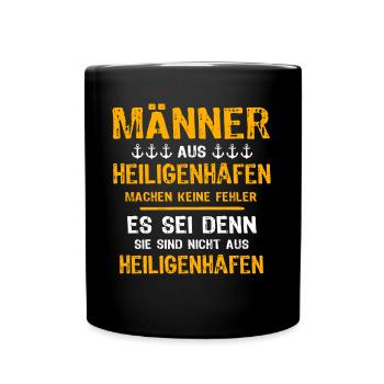 Heiligenhafen Mann Heiligenhafener Männer - Tasse einfarbig - Schwarz - Vorne