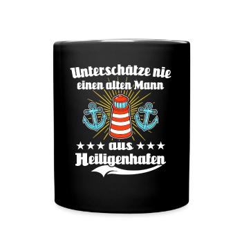 Heiligenhafen Mann Heiligenhafener Männer - Tasse einfarbig - Schwarz - Vorne