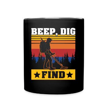 Détecteur de métaux - Mug uni - noir - Devant