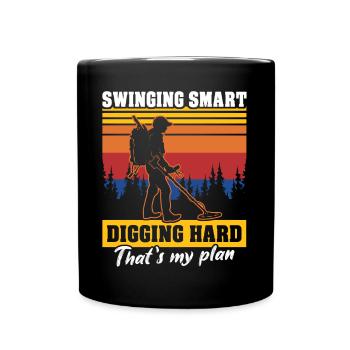 Dirt Fishing Detectorists - Full Colour Mug - black - Front