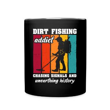 Dirt Fishing - Full Colour Mug - black - Front