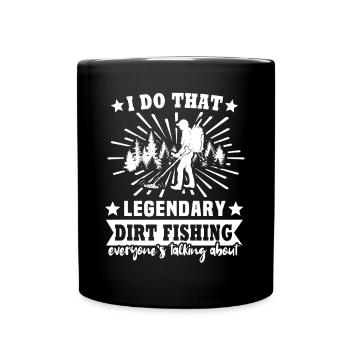 Dirt Fishing - Full Colour Mug - black - Front