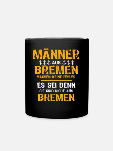 Bremen Mann Bremer Männer - Tasse einfarbig - Schwarz