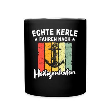 Heiligenhafen Heiligenhafener Spruch - Tasse einfarbig - Schwarz - Vorne
