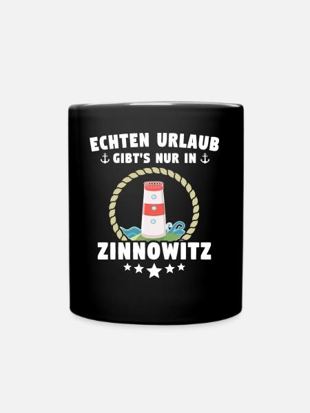 Zinnowitz Urlaub - Tasse einfarbig - Schwarz
