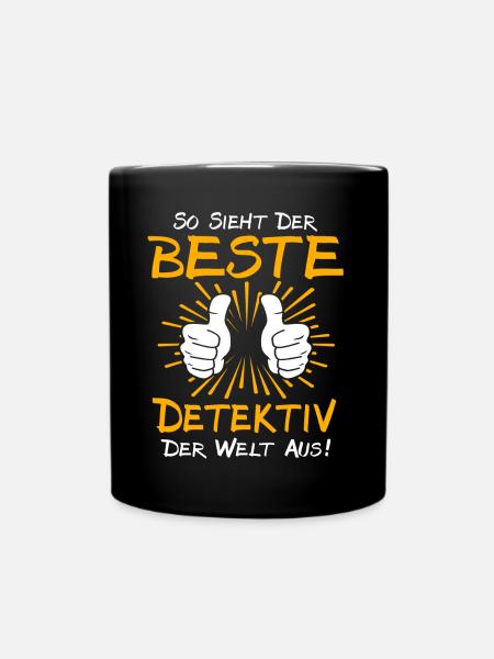 Detektiv Geschenkidee - Tasse einfarbig - Schwarz