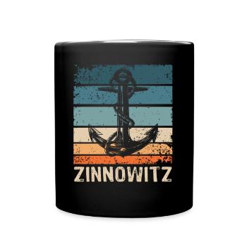Zinnowitz Sprüche - Tasse einfarbig - Schwarz - Vorne