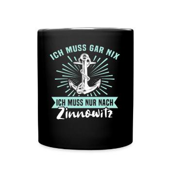 Zinnowitz Sprüche - Tasse einfarbig - Schwarz - Vorne