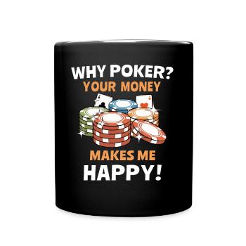 Poker Joueurs de poker - Mug uni - noir - Devant
