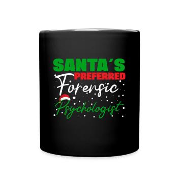 Forensic Psychologist Santa's Preferred Forensic - Full Colour Mug - black - Front