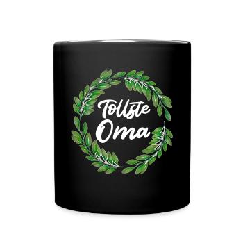 Tollste Oma beste Omi Großmutter Omi Rentnerin - Tasse einfarbig - Schwarz - Vorne