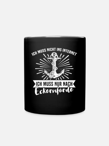 Eckernförde Eckernförder - Tasse einfarbig - Schwarz