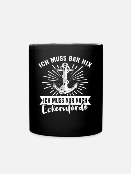 Eckernförde Sprüche Eckernförder - Tasse einfarbig - Schwarz