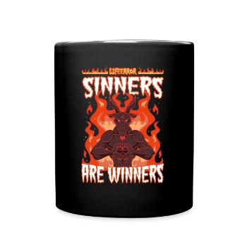 Sinners are Winners - Lifeerror - Tasse einfarbig - Schwarz - Vorne