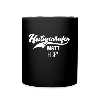 Heiligenhafen - Tasse einfarbig - Schwarz - Vorne