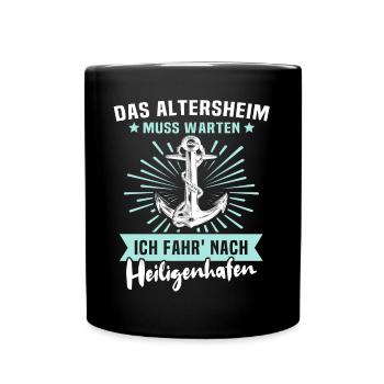 Heiligenhafen - Tasse einfarbig - Schwarz - Vorne