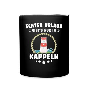 Kappeln Urlaub Souvenir - Tasse einfarbig - Schwarz - Vorne
