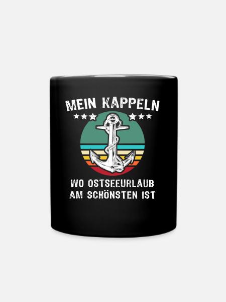 Kappeln Urlaub - Tasse einfarbig - Schwarz
