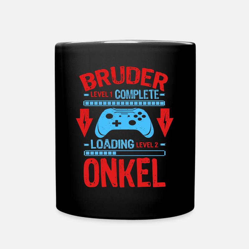 Bruder Level Complete Werdender Onkel Loading - Tasse einfarbig - Schwarz