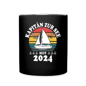 Kapitän 2024 Segeln - Tasse einfarbig - Schwarz - Vorne