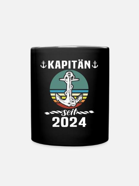 Kapitän 2024 Bootsführerschein - Tasse einfarbig - Schwarz