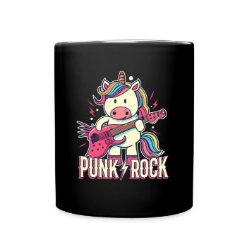 Punk Rock Unicorn - Tasse einfarbig - Schwarz - Vorne
