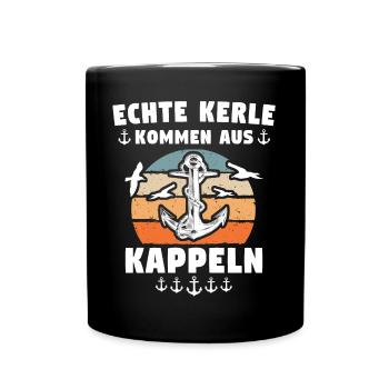 Kappeln Sprüche - Tasse einfarbig - Schwarz - Vorne