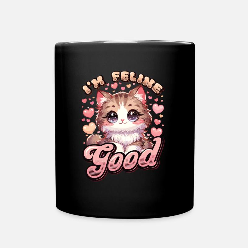 Drôle De Chat Dame, Chat Maman - Mug uni - noir