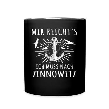 Zinnowitz - Tasse einfarbig - Schwarz - Vorne