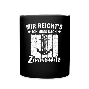 Zinnowitz - Tasse einfarbig - Schwarz - Vorne