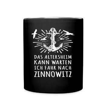 Zinnowitz - Tasse einfarbig - Schwarz - Vorne