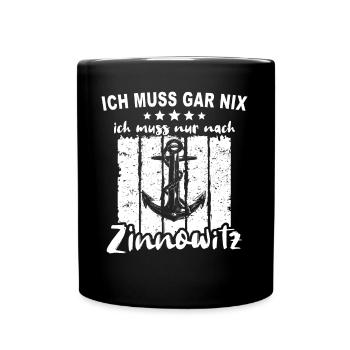 Zinnowitz - Tasse einfarbig - Schwarz - Vorne