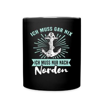 Norden - Tasse einfarbig - Schwarz - Vorne