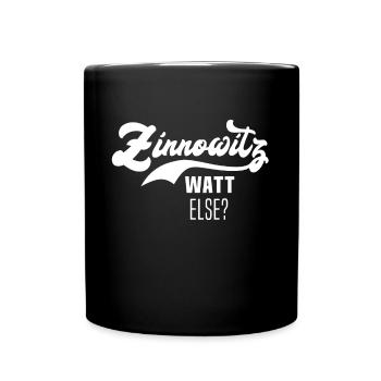 Zinnowitz Anker - Tasse einfarbig - Schwarz - Vorne
