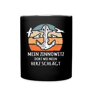 Zinnowitz - Tasse einfarbig - Schwarz - Vorne