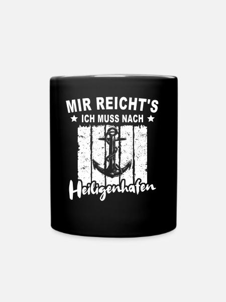 Heiligenhafen - Tasse einfarbig - Schwarz