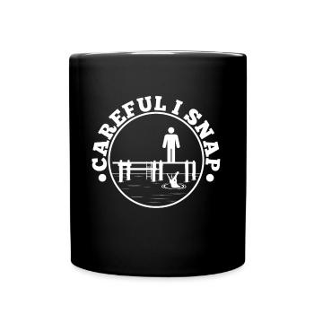 Attention je casse l’alligator - Mug uni - noir - Devant