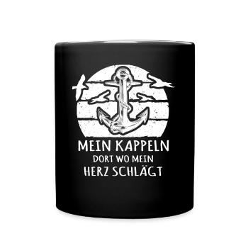 Kappeln Kappelner - Tasse einfarbig - Schwarz - Vorne
