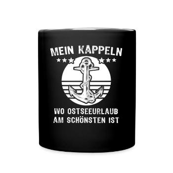 Kappeln Sprüche Kappelner - Tasse einfarbig - Schwarz - Vorne