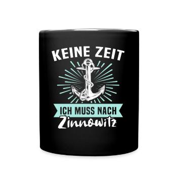 Zinnowitz Zinnowitzer - Tasse einfarbig - Schwarz - Vorne
