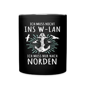 Norden Sprüche - Tasse einfarbig - Schwarz - Vorne