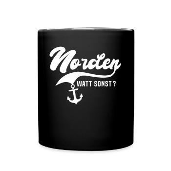 Norden Sprüche - Tasse einfarbig - Schwarz - Vorne