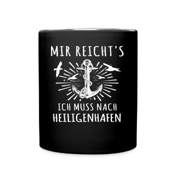 Heiligenhafen - Tasse einfarbig - Schwarz - Vorne