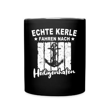 Heiligenhafen - Tasse einfarbig - Schwarz - Vorne