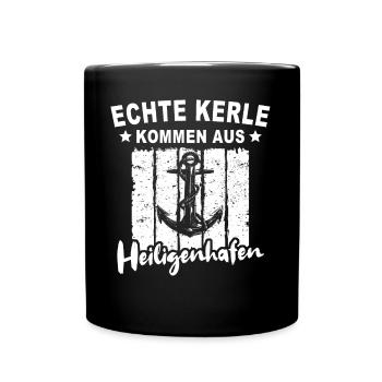 Heiligenhafen - Tasse einfarbig - Schwarz - Vorne