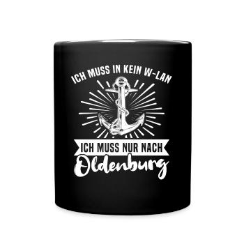 Oldenburg - Tasse einfarbig - Schwarz - Vorne
