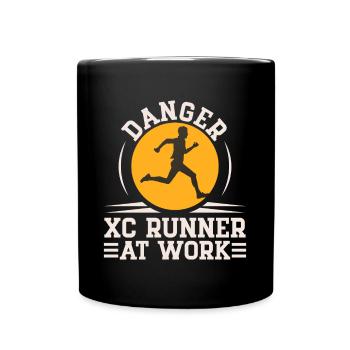 Cross Country Runner Design - XC Coach - Running - Tasse einfarbig - Schwarz - Vorne